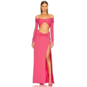 Dundas x Revolve Elowen Maxi Dress in Hot Pink Size S